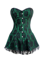 Gothic-Corsagenkleid Vollbrust "Odette" Vorne Gothic-Corsagenkleid Vollbrust "Odette" Vorne